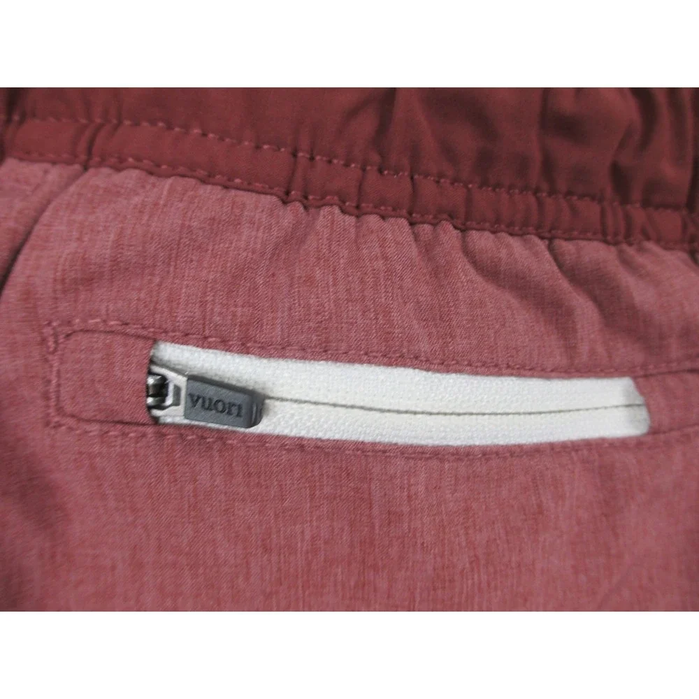 Vuori Shorts Mens 2XL XXL Red‎ Banks Athletic Running Workout Gym